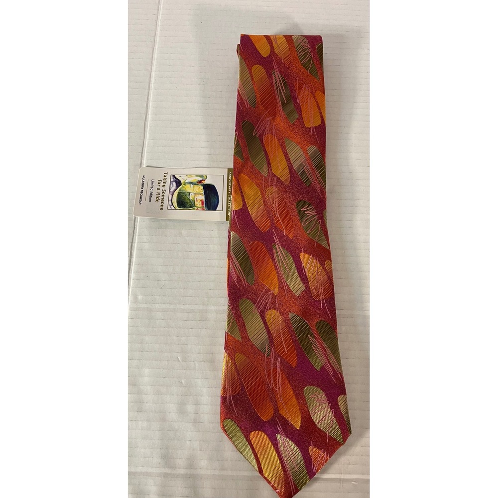 J. Garcia Necktie Mens OS Red Taking Someone For a Ride Anniversary Limited Ed